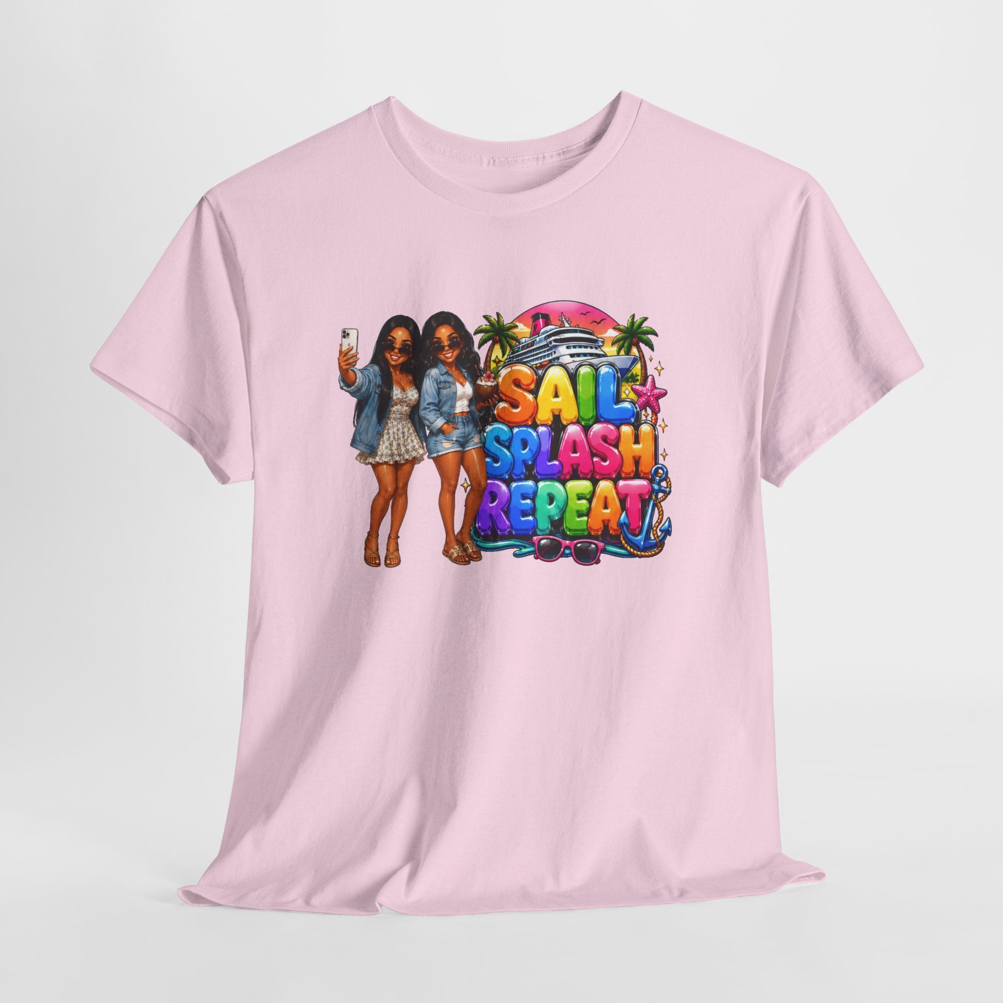 "Sail Splash Repeat" girls vacation - Graphic T-Shirt