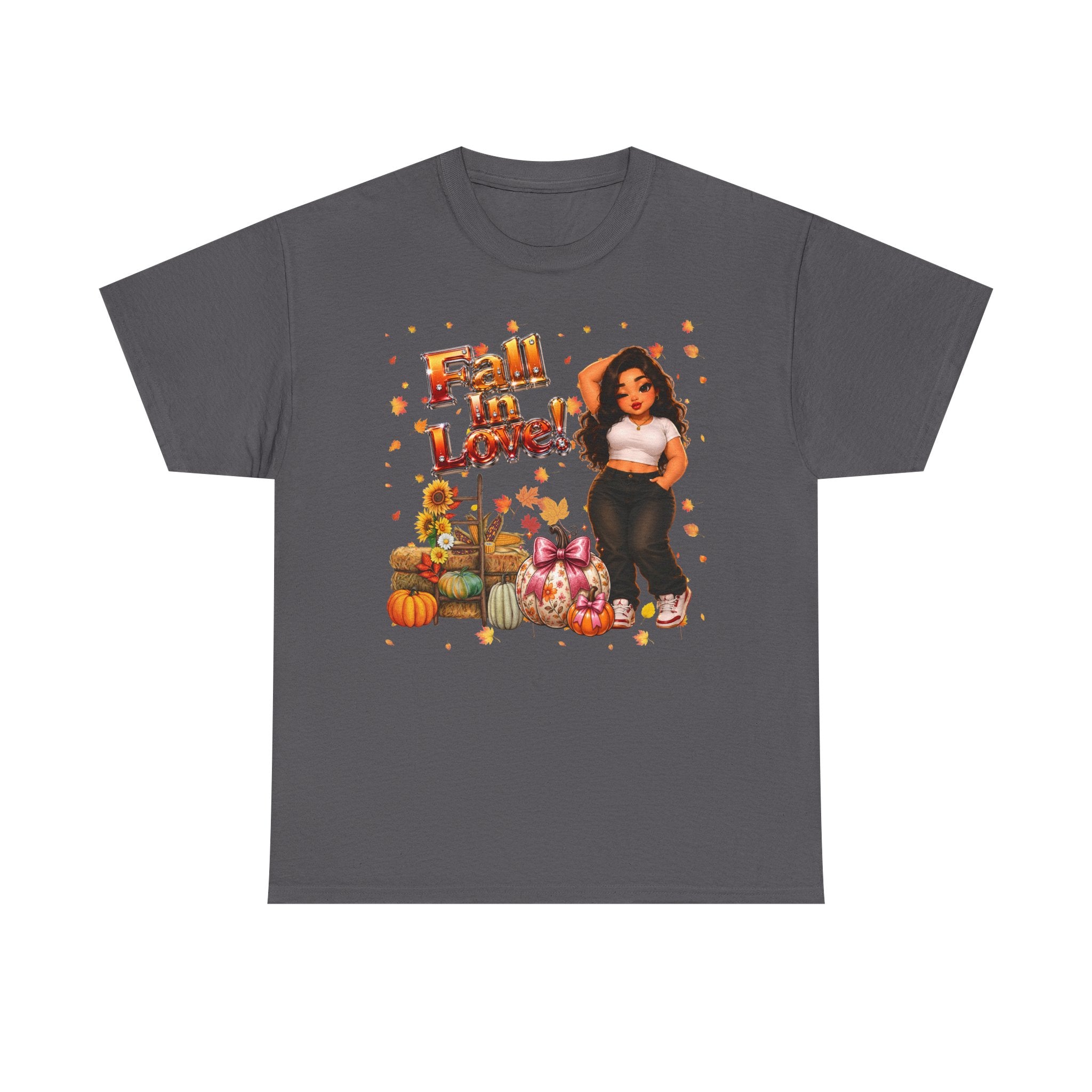 Fall In Love Graphic Tee — Pumpkin Patch Autumn Shirt