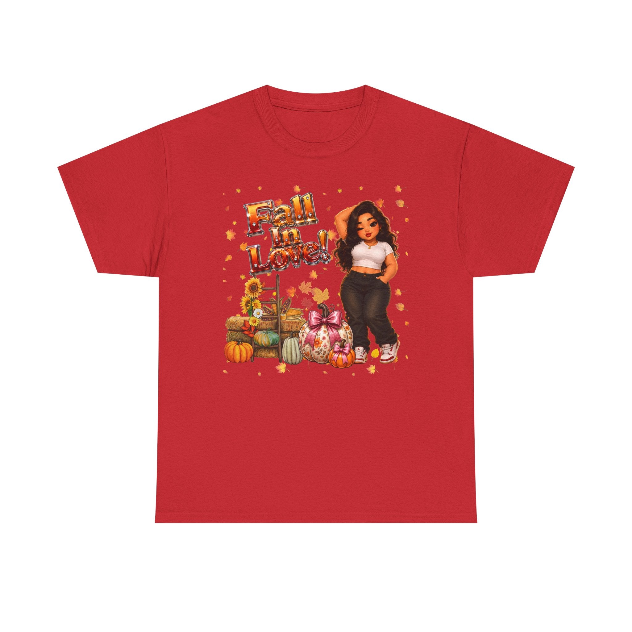 Fall In Love Graphic Tee — Pumpkin Patch Autumn Shirt
