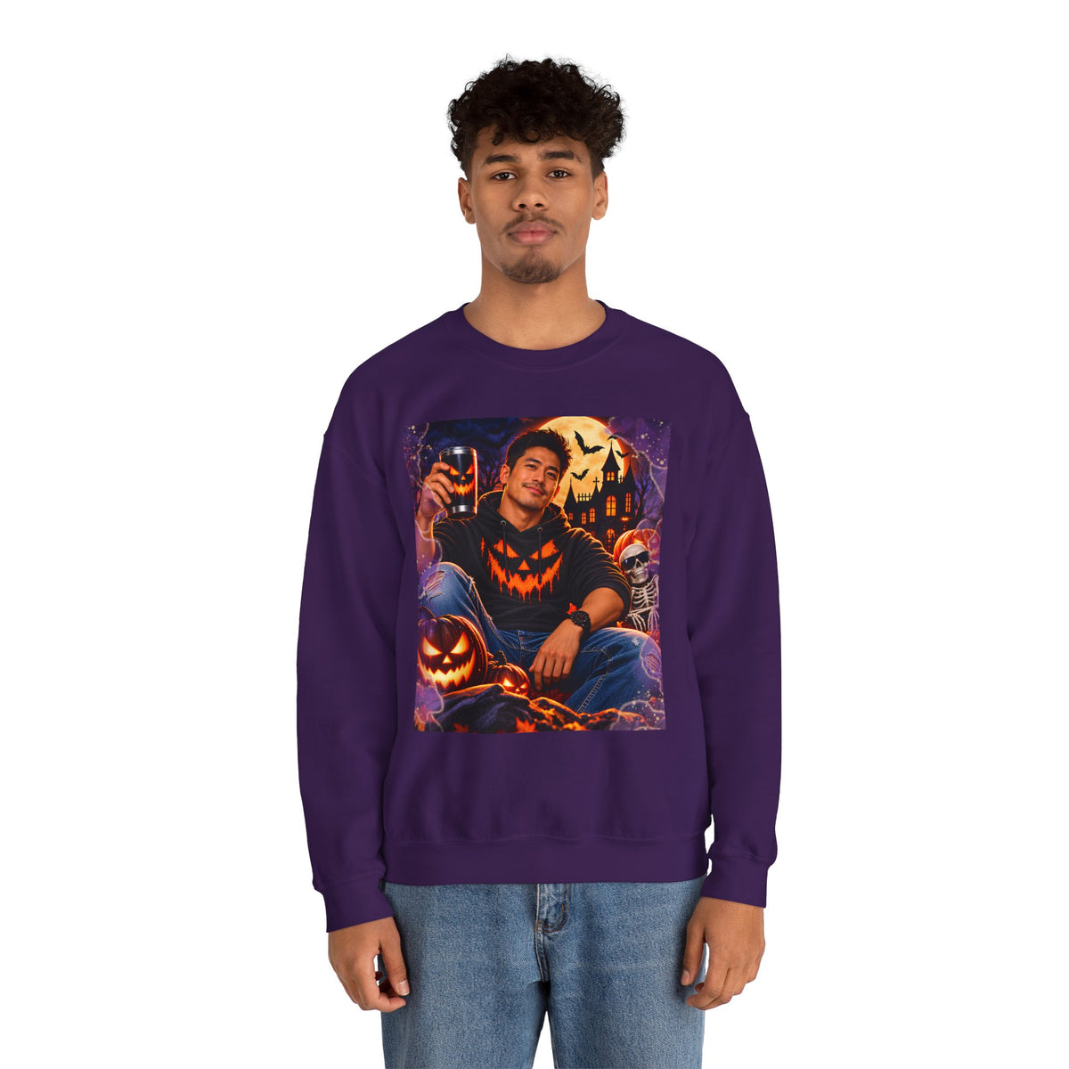 Halloween Pumpkin Graphic Sweatshirt