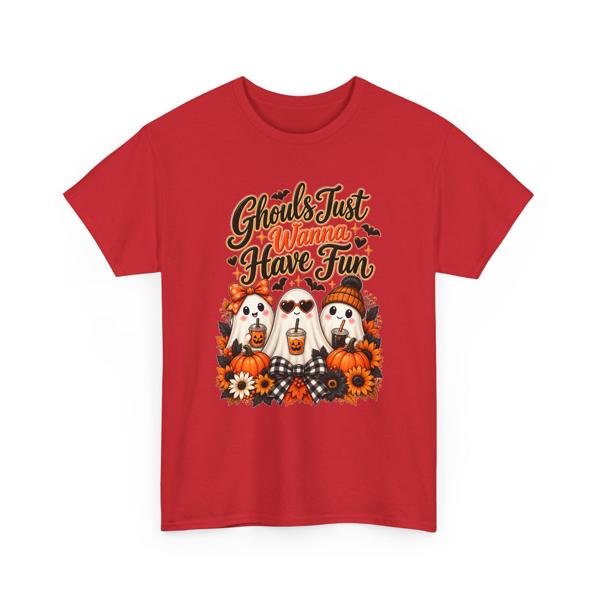 Halloween Ghost Tee — "Ghouls Just Wanna Have Fun" Pumpkin Shirt