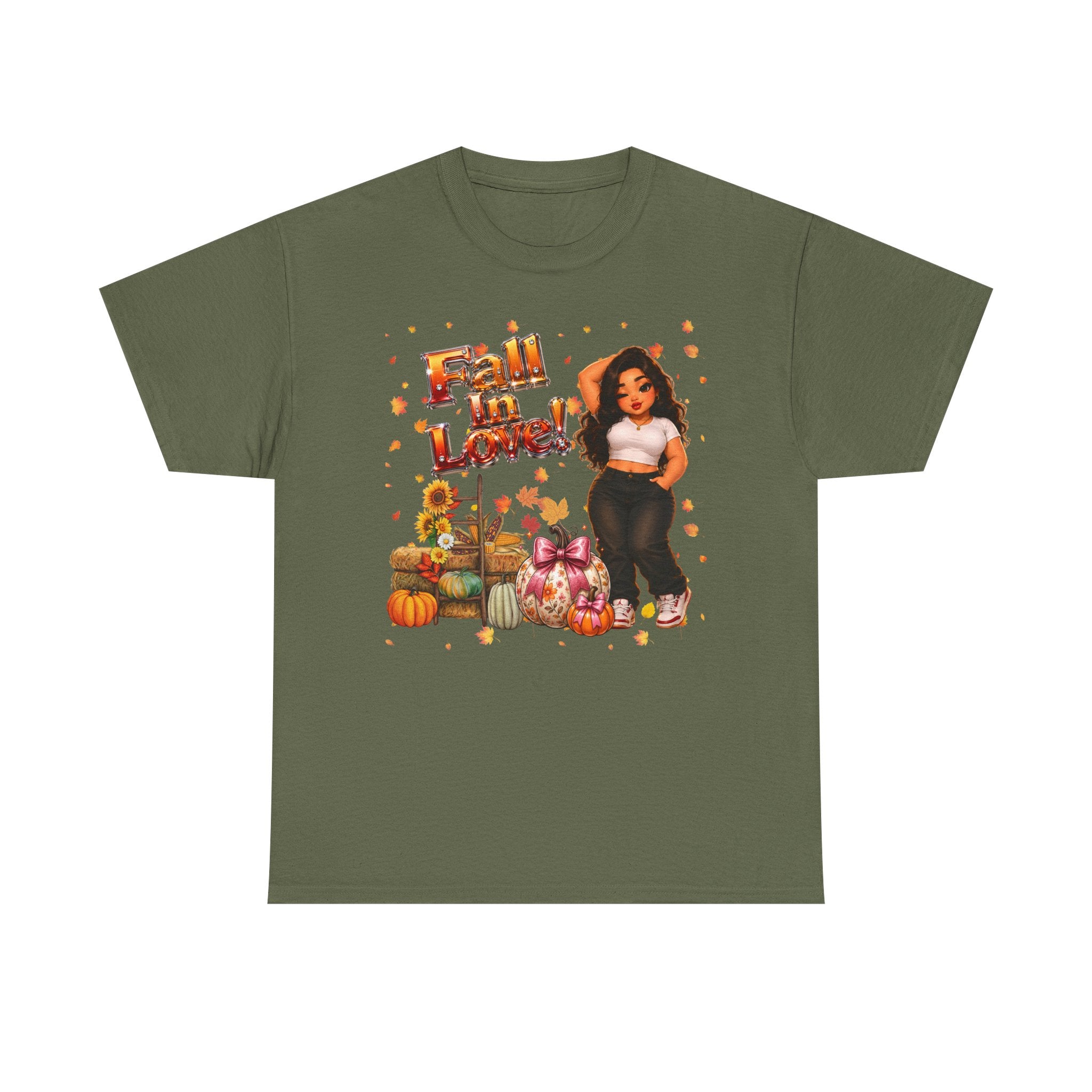 Fall In Love Graphic Tee — Pumpkin Patch Autumn Shirt