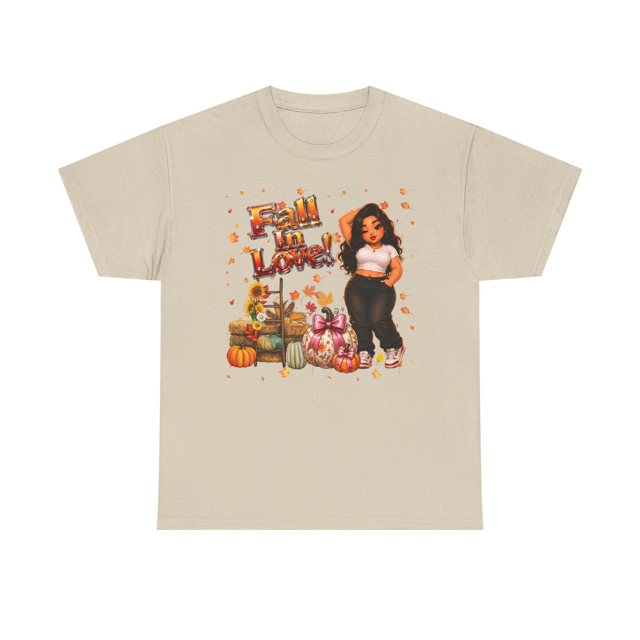 Fall In Love Graphic Tee — Pumpkin Patch Autumn Shirt