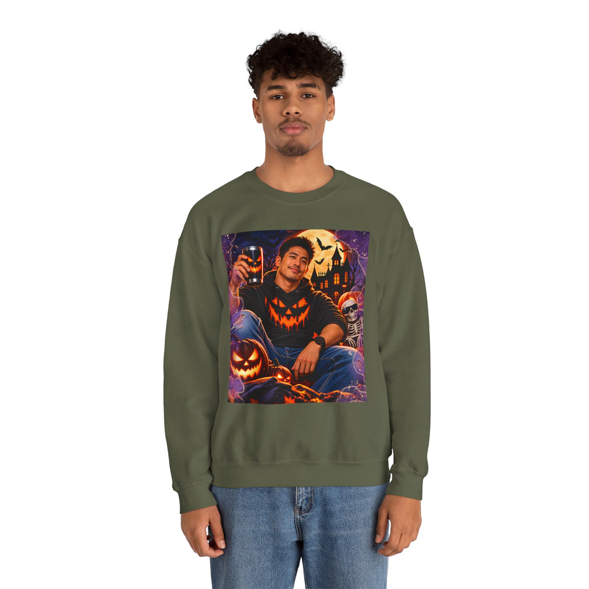 Halloween Pumpkin Graphic Sweatshirt