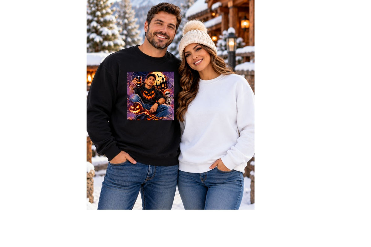 Halloween Pumpkin Graphic Sweatshirt