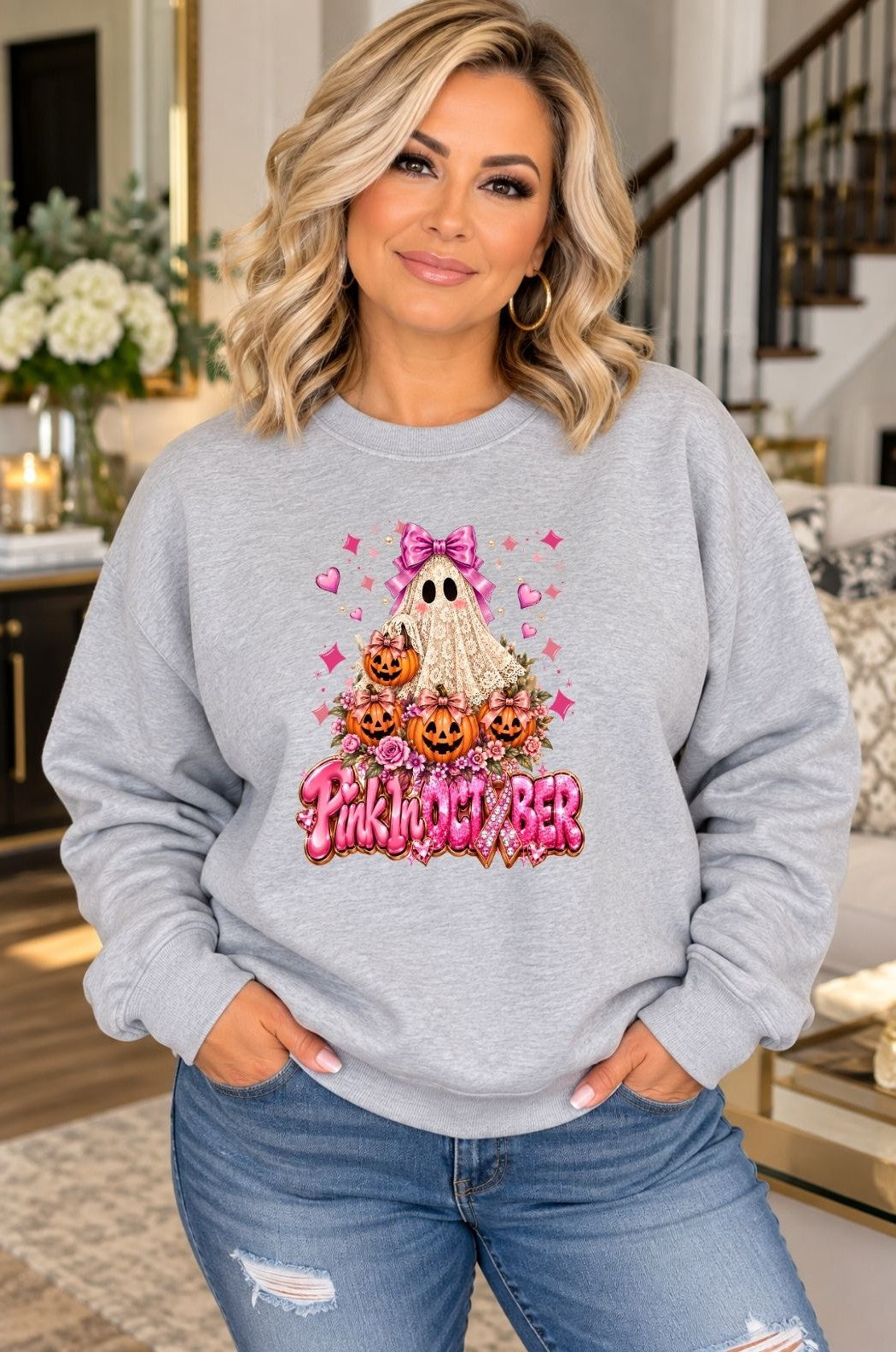 Pink In October - Crewneck Sweatshirt