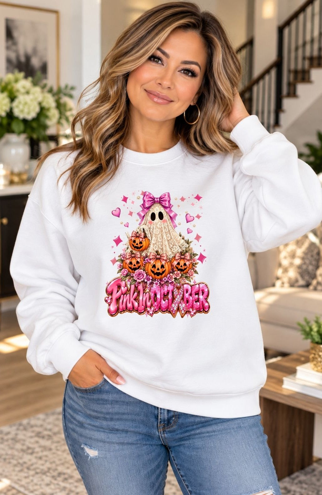 Pink In October - Crewneck Sweatshirt