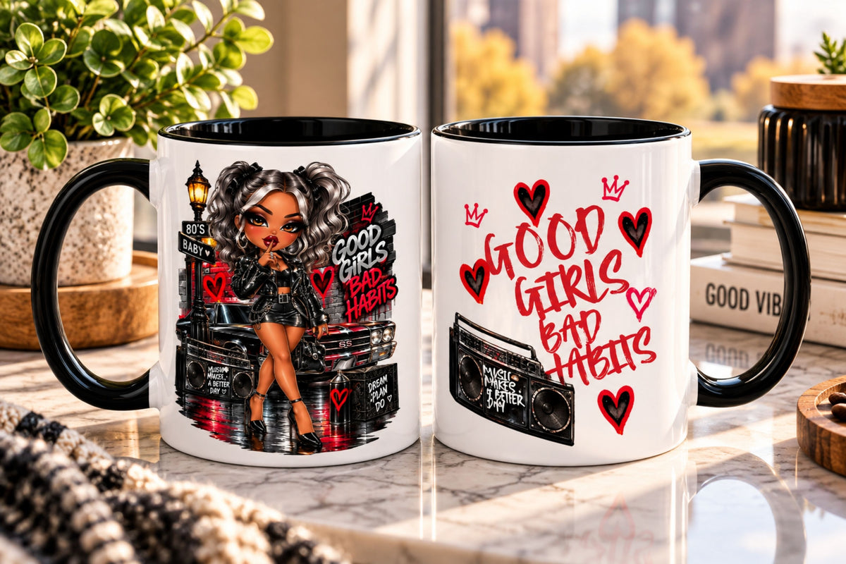 Accent Coffee Mug - "Good Girls Bad Habits"