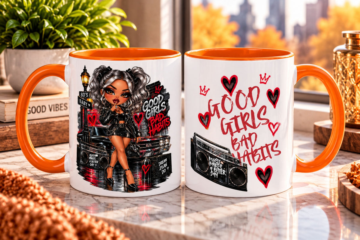 Accent Coffee Mug - "Good Girls Bad Habits"