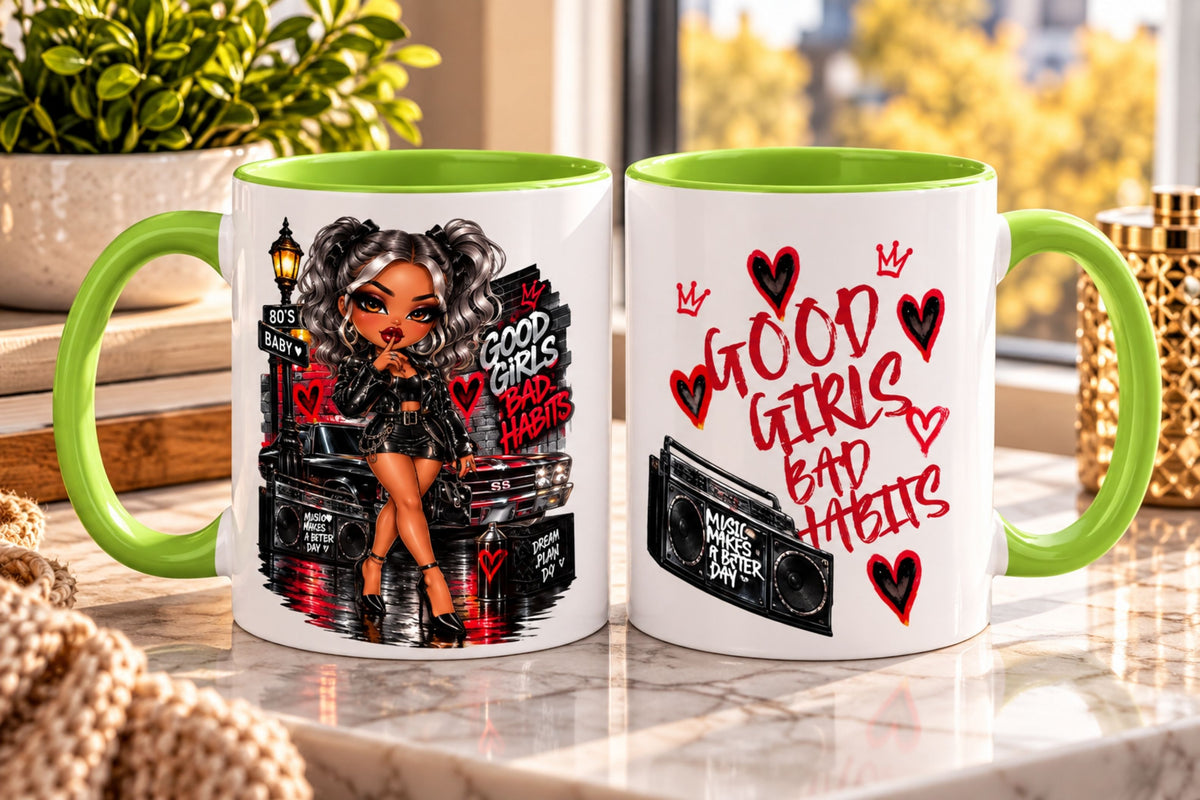 Accent Coffee Mug - "Good Girls Bad Habits"