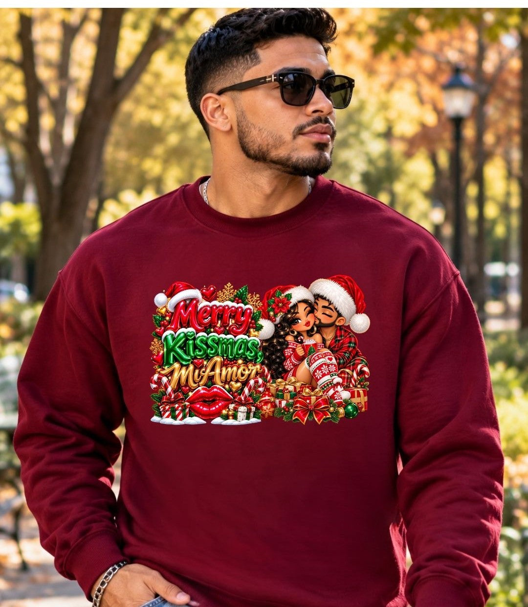 Merry Kissmas, Mi Amor Christmas Sweatshirt | Romantic Holiday Crewneck