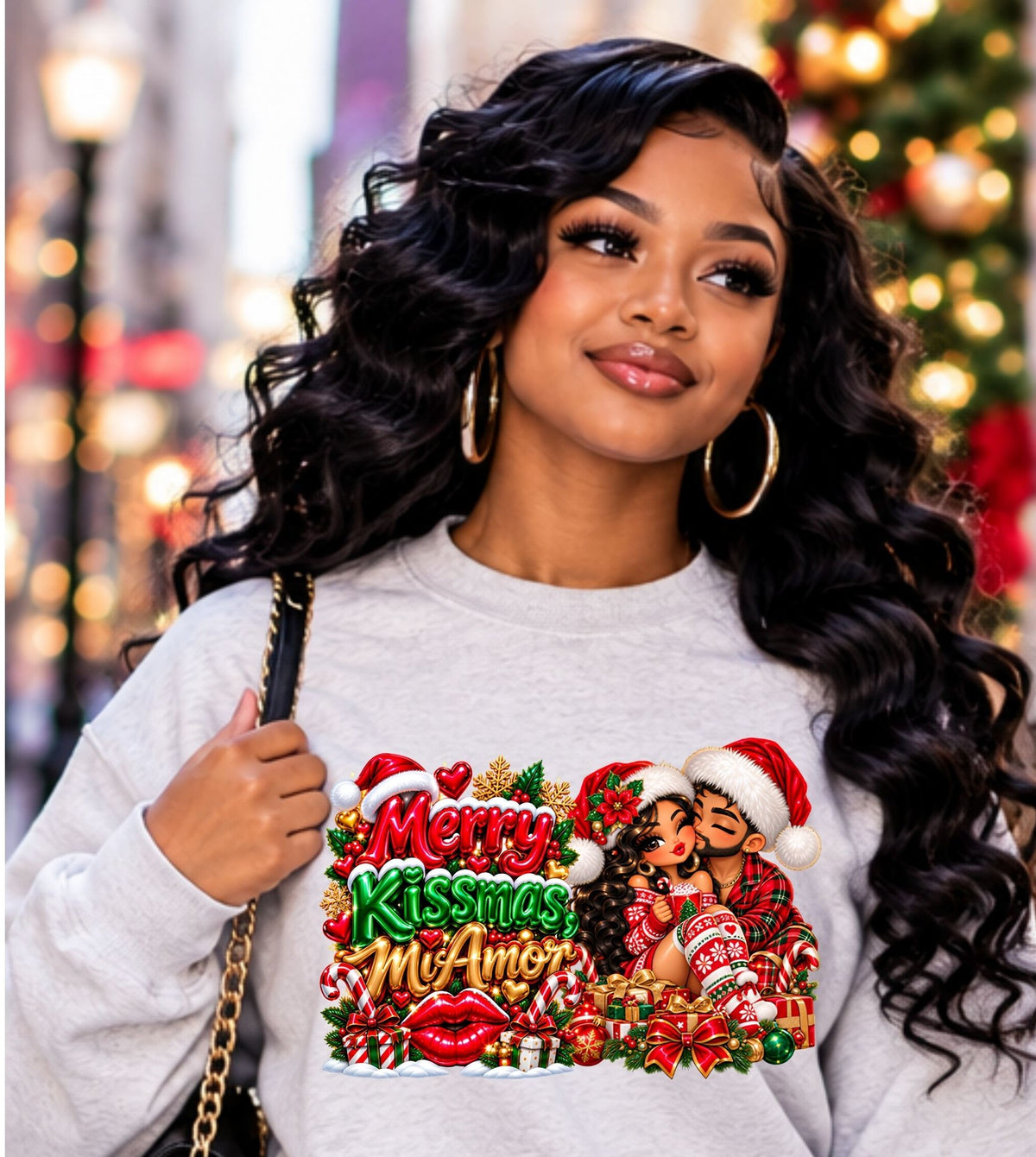 Merry Kissmas, Mi Amor Christmas Sweatshirt | Romantic Holiday Crewneck