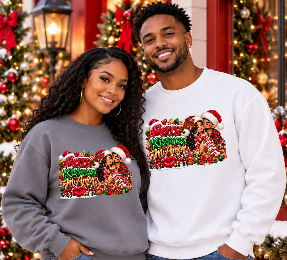 Merry Kissmas, Mi Amor Christmas Sweatshirt | Romantic Holiday Crewneck