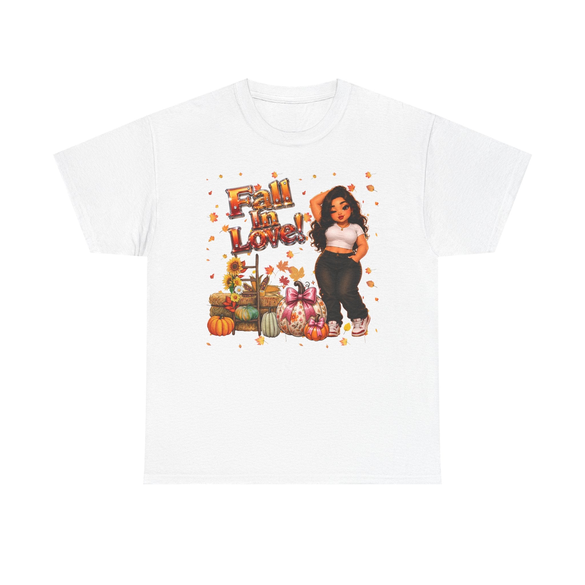 Fall In Love Graphic Tee — Pumpkin Patch Autumn Shirt