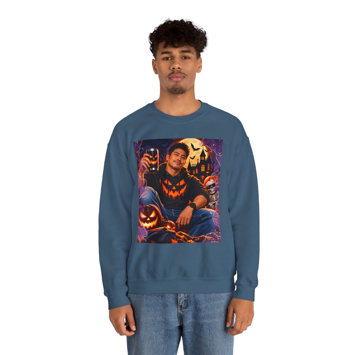 Halloween Pumpkin Graphic Sweatshirt