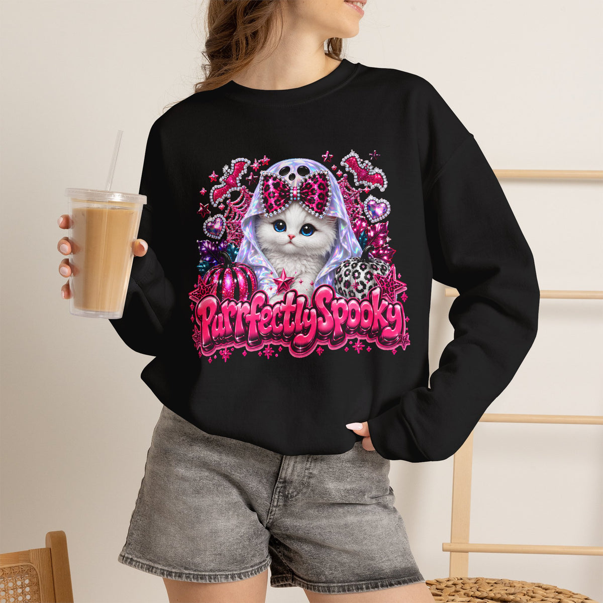 Purrfectly Spooky Cat Sweatshirt