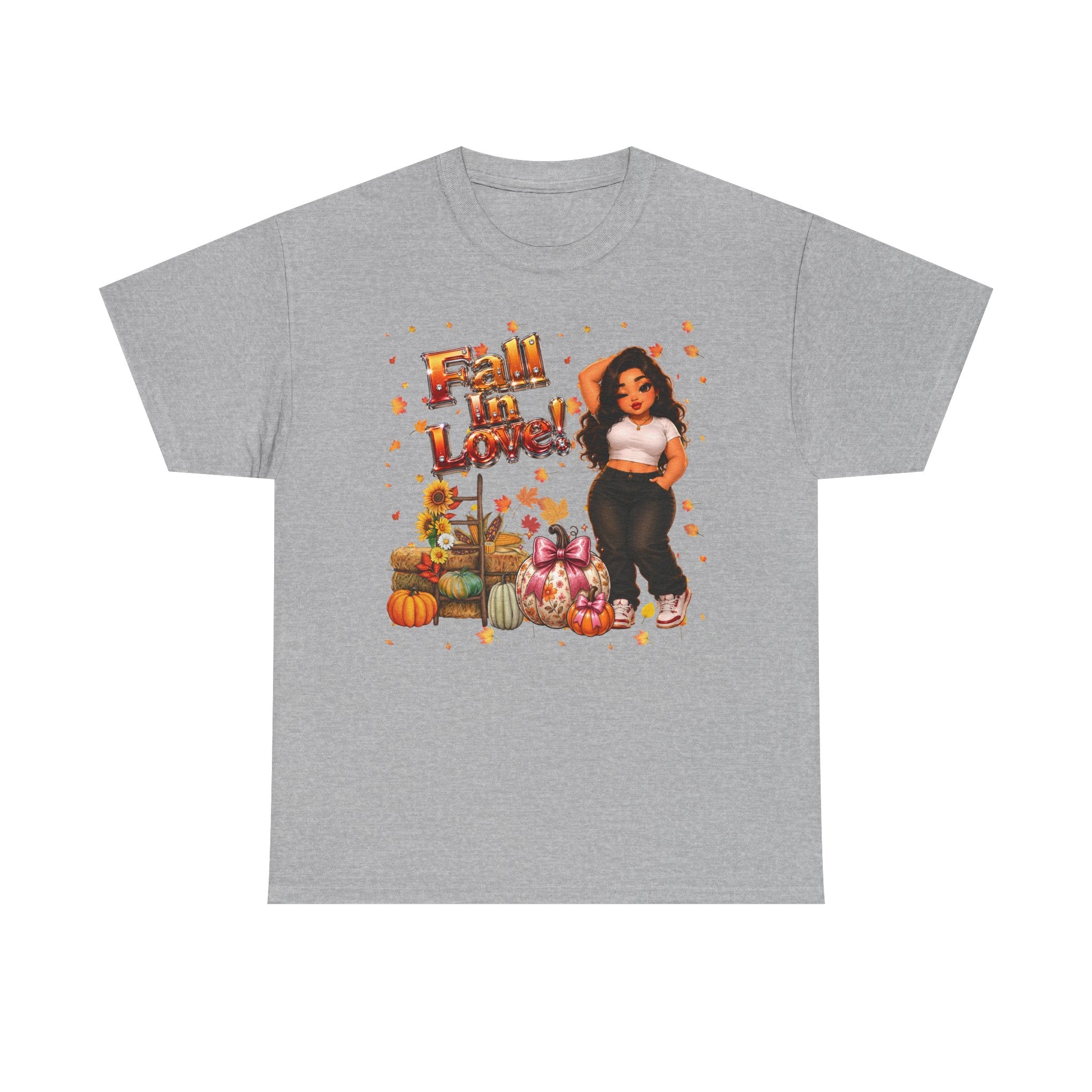 Fall In Love Graphic Tee — Pumpkin Patch Autumn Shirt