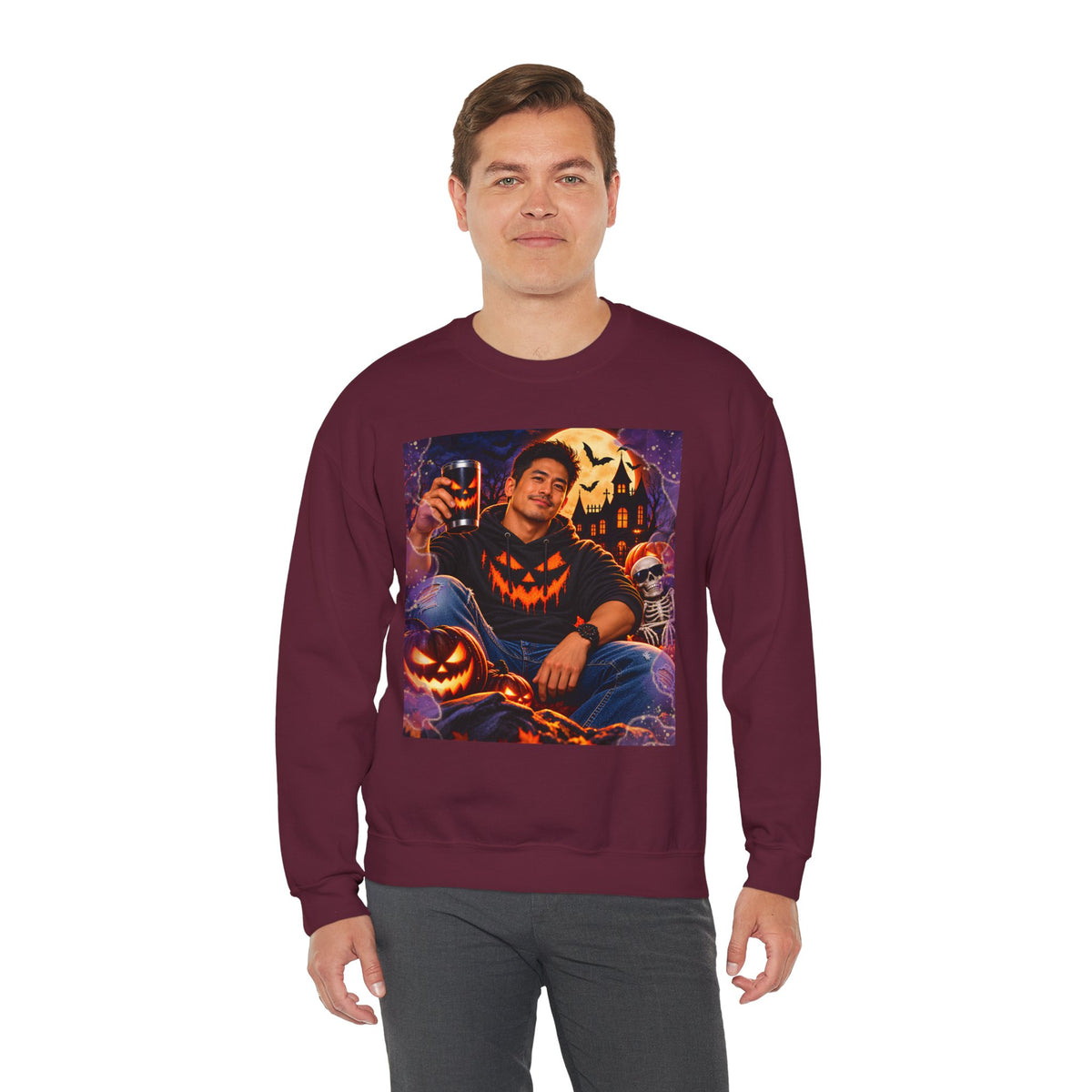 Halloween Pumpkin Graphic Sweatshirt
