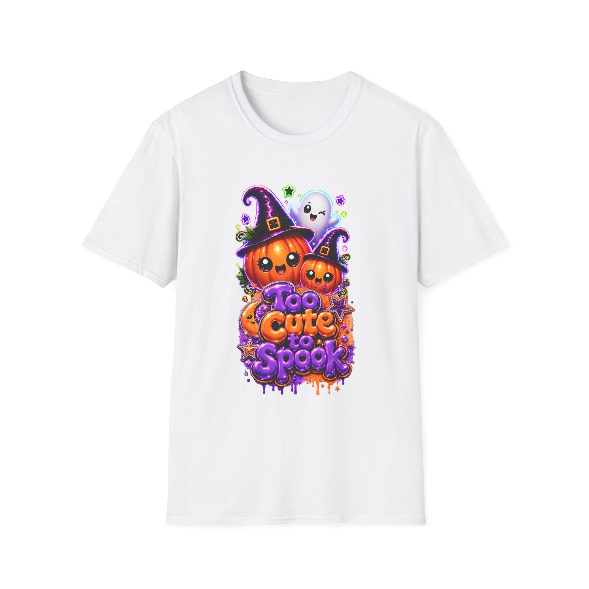 Halloween Cute & Spooky Pumpkin T-Shirt — Pumpkins with Ghost
