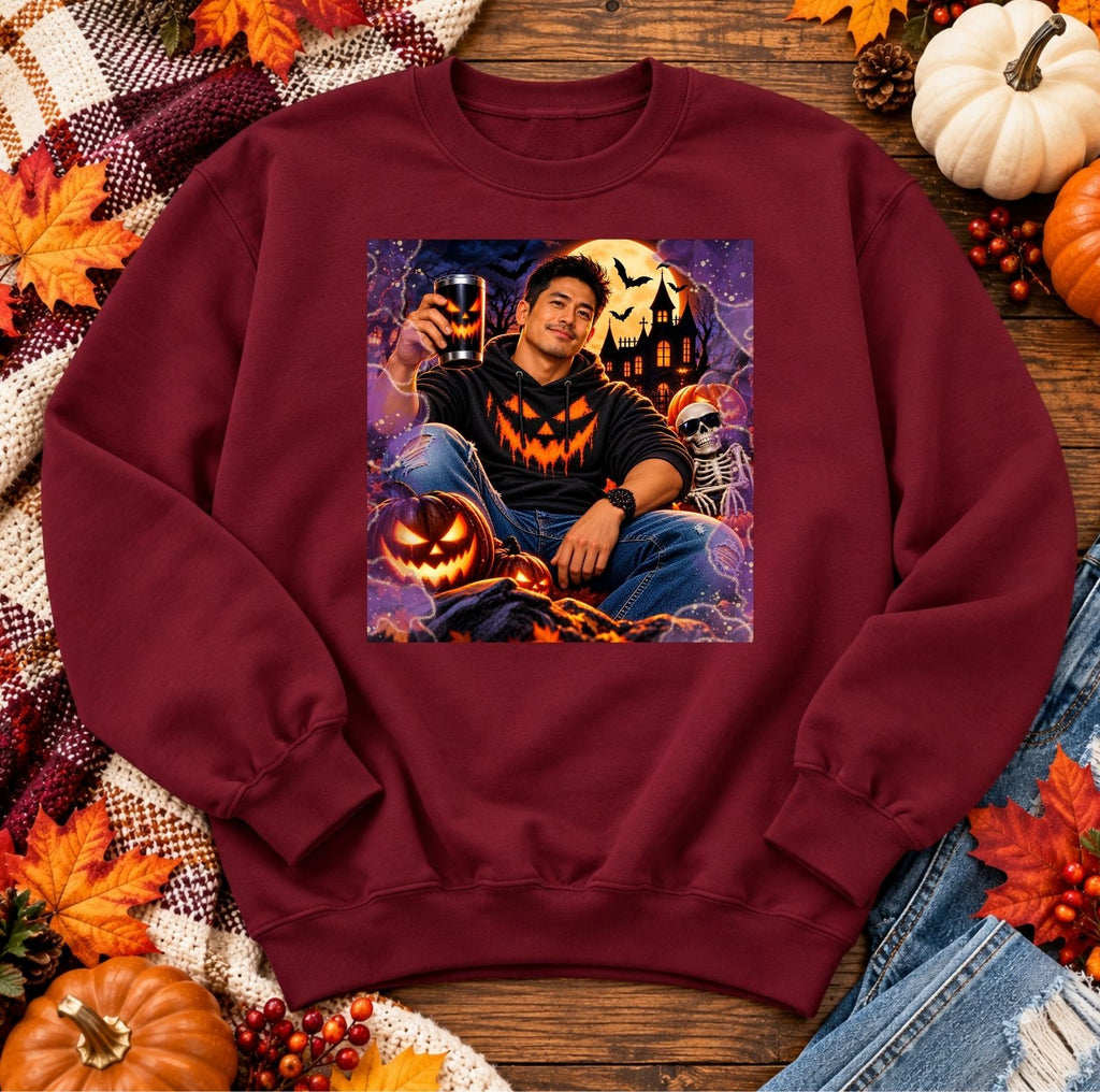 Halloween Pumpkin Graphic Sweatshirt