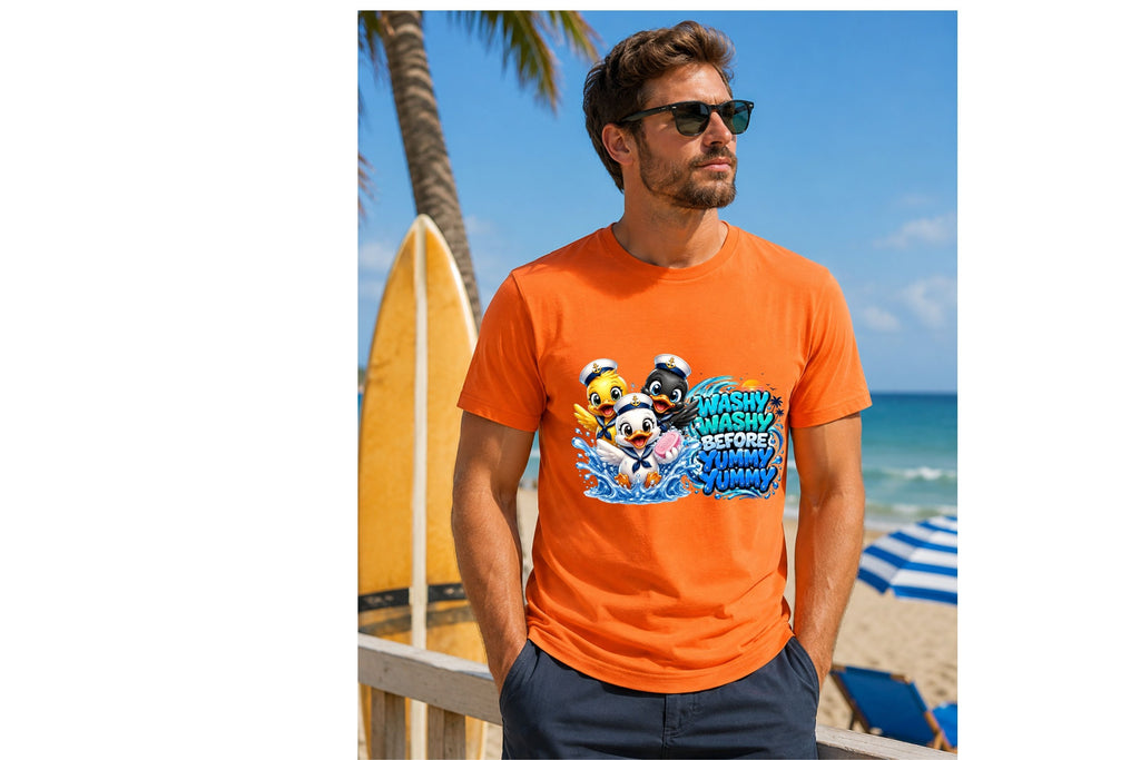 T-Shirt — "Washy Washy Before Yummy Yummy"