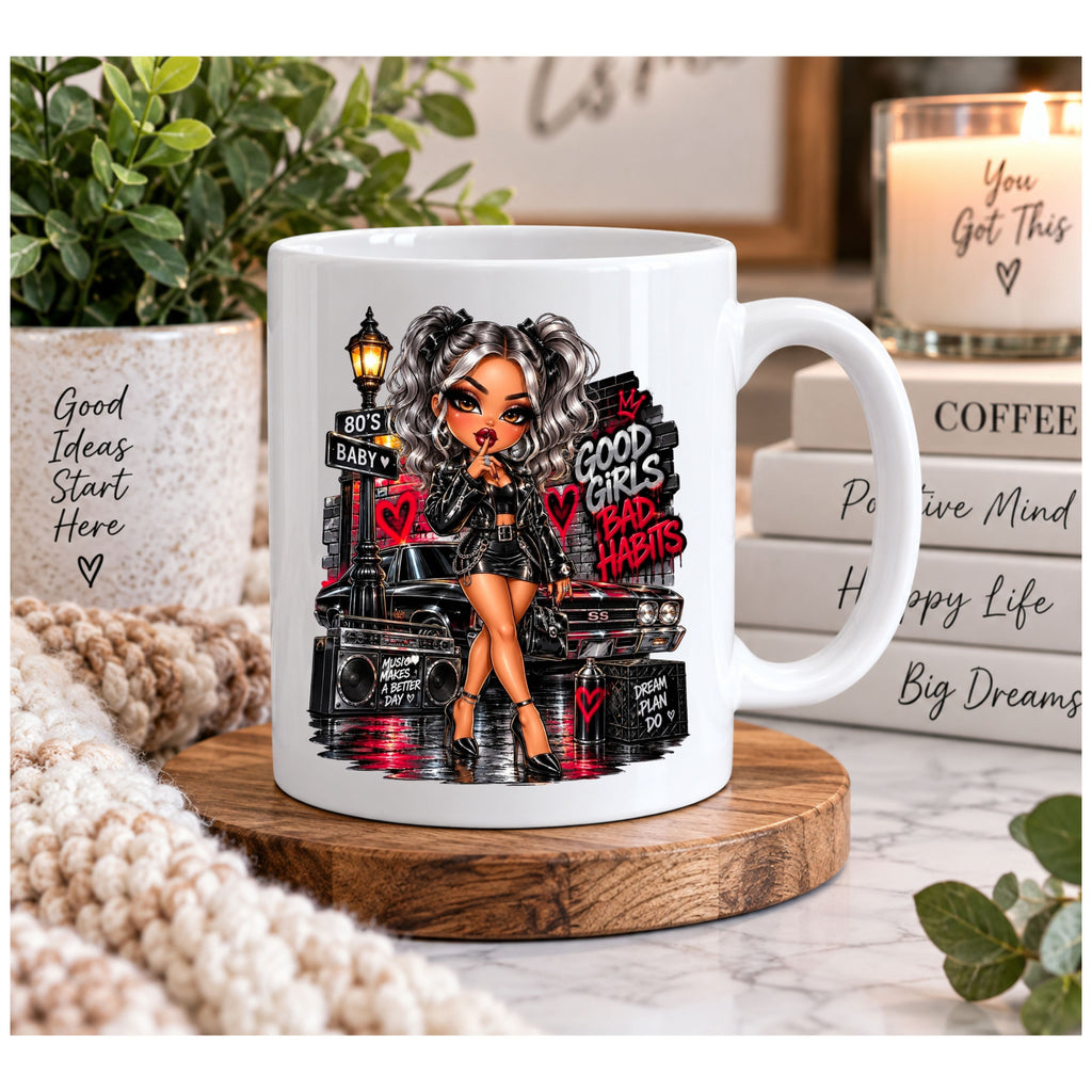 Accent Coffee Mug - "Good Girls Bad Habits"